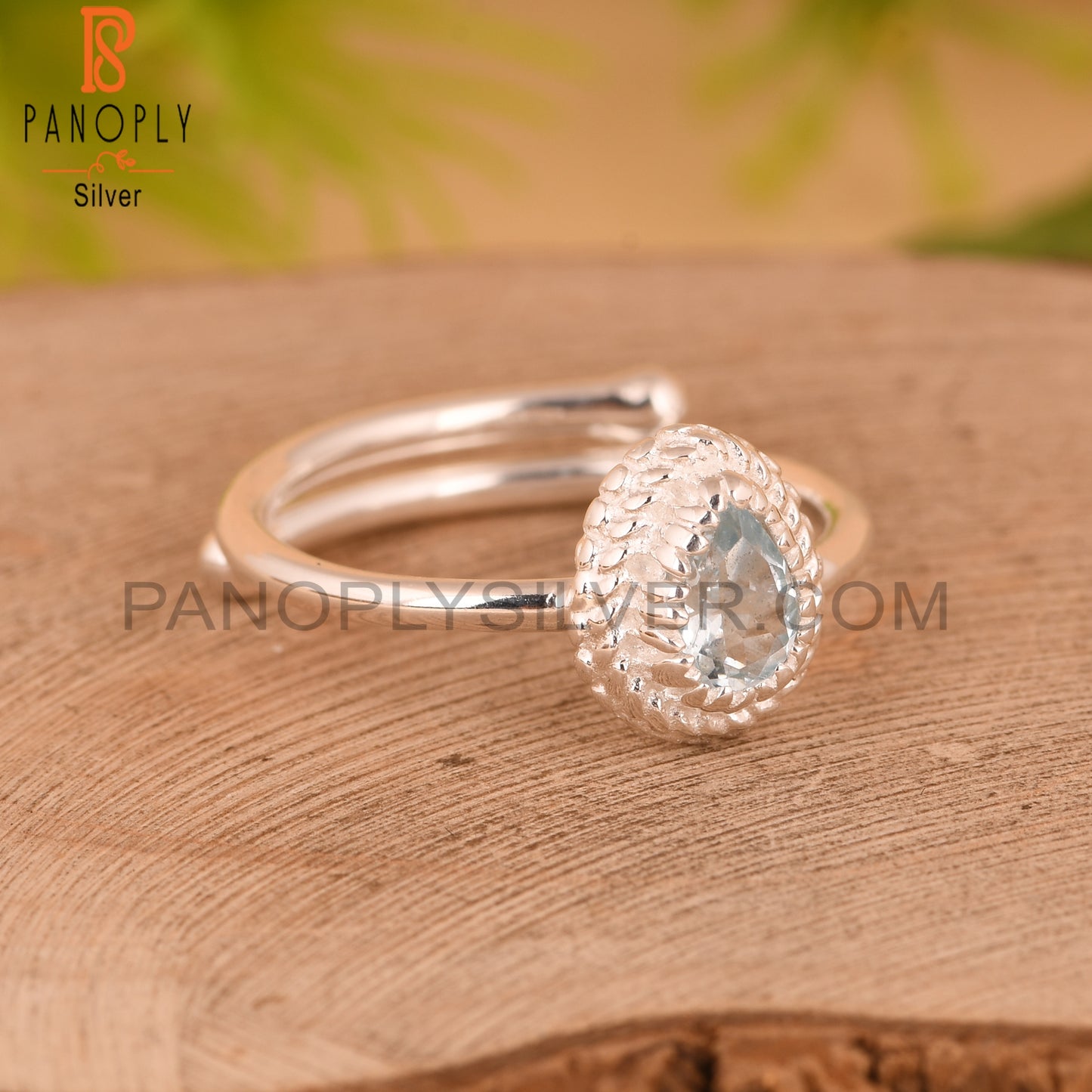 Dainty Blue Topaz 925 Sterling Silver Ring