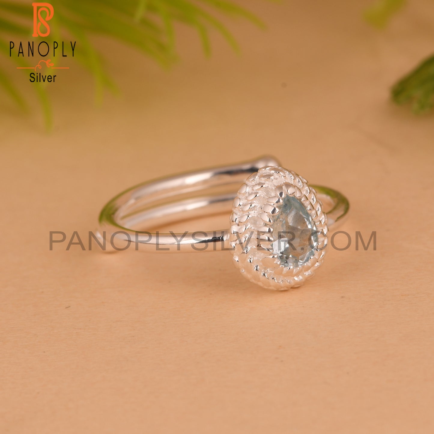 Dainty Blue Topaz 925 Sterling Silver Ring