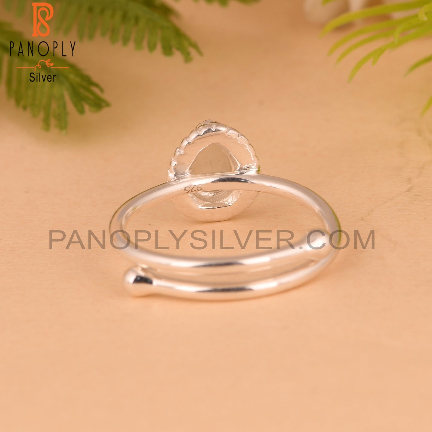 White Moonstone 925 Sterling Silver Ring