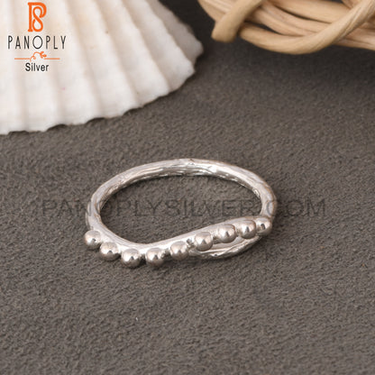Round 925 Sterling Silver Ethnic Ring