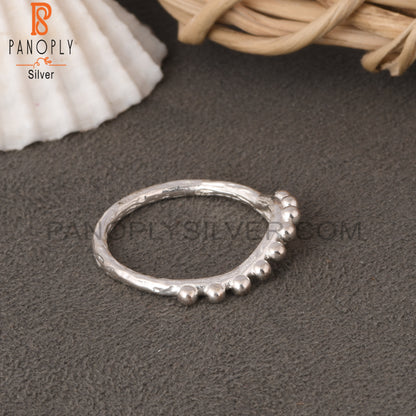 Round 925 Sterling Silver Ethnic Ring