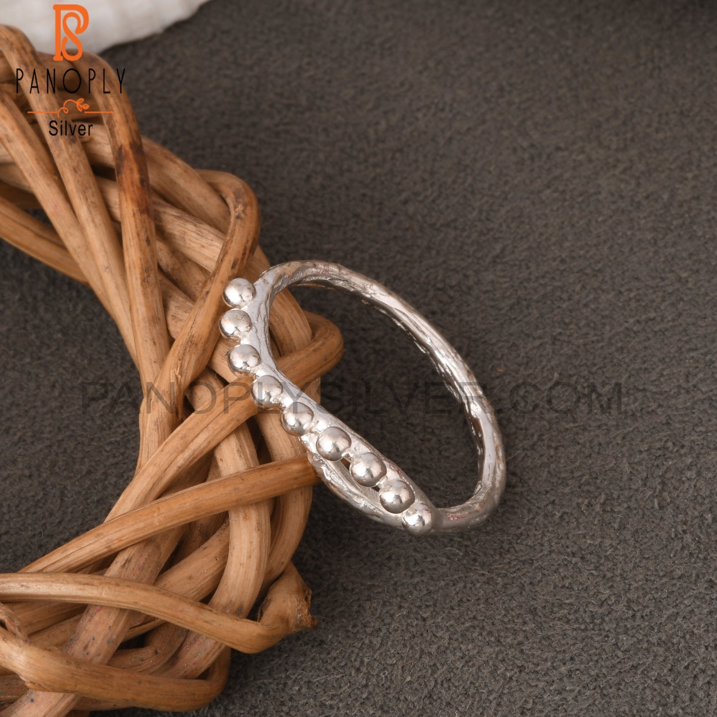 Round 925 Sterling Silver Ethnic Ring