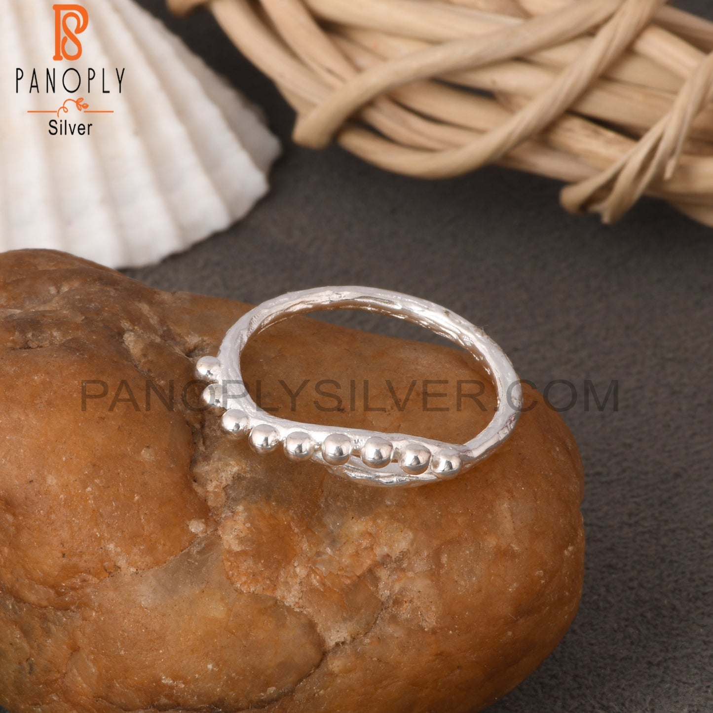 Round 925 Sterling Silver Ethnic Ring