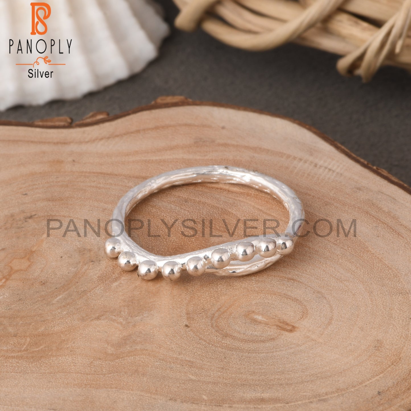 Round 925 Sterling Silver Ethnic Ring