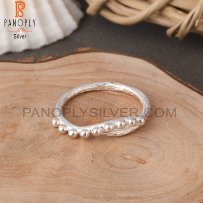 Round 925 Sterling Silver Ethnic Ring