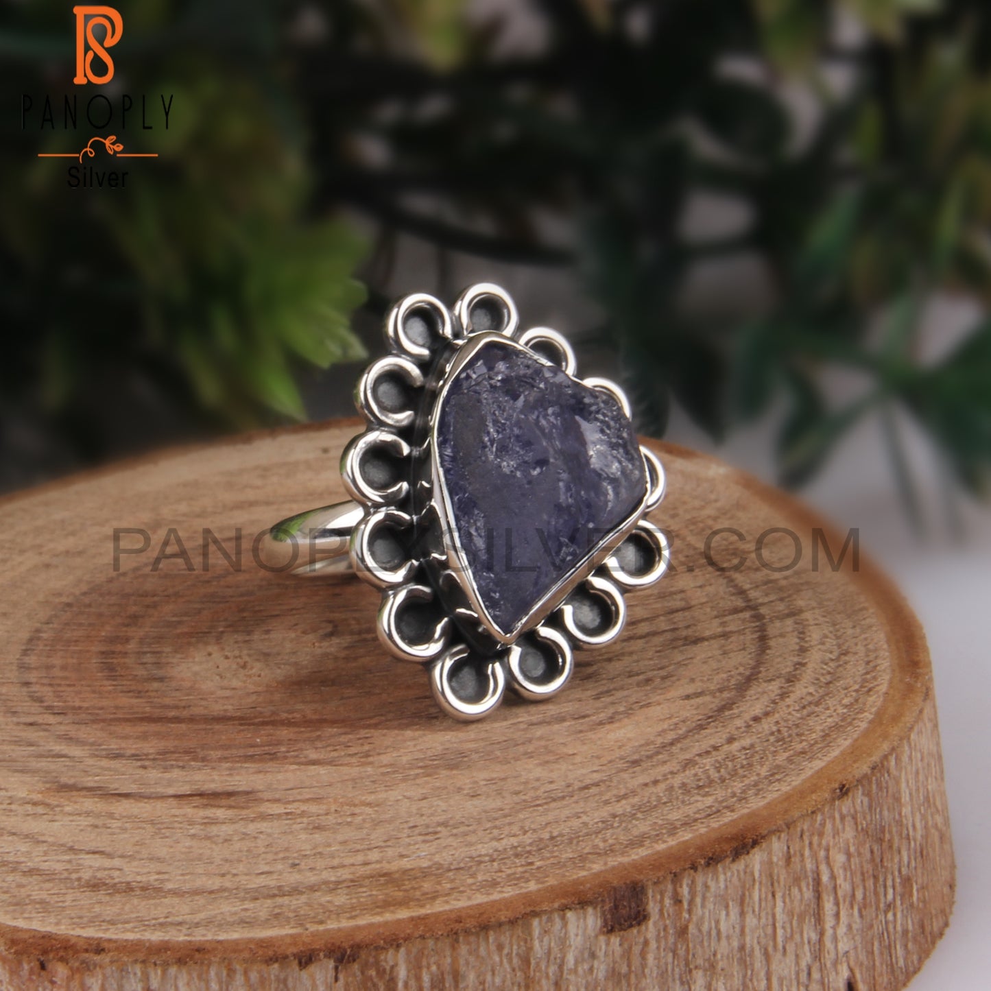 Tanzanite Rough Sterling Silver 925 Engagement Ring