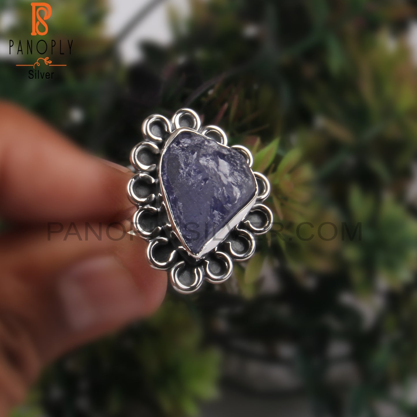 Tanzanite Rough Sterling Silver 925 Engagement Ring