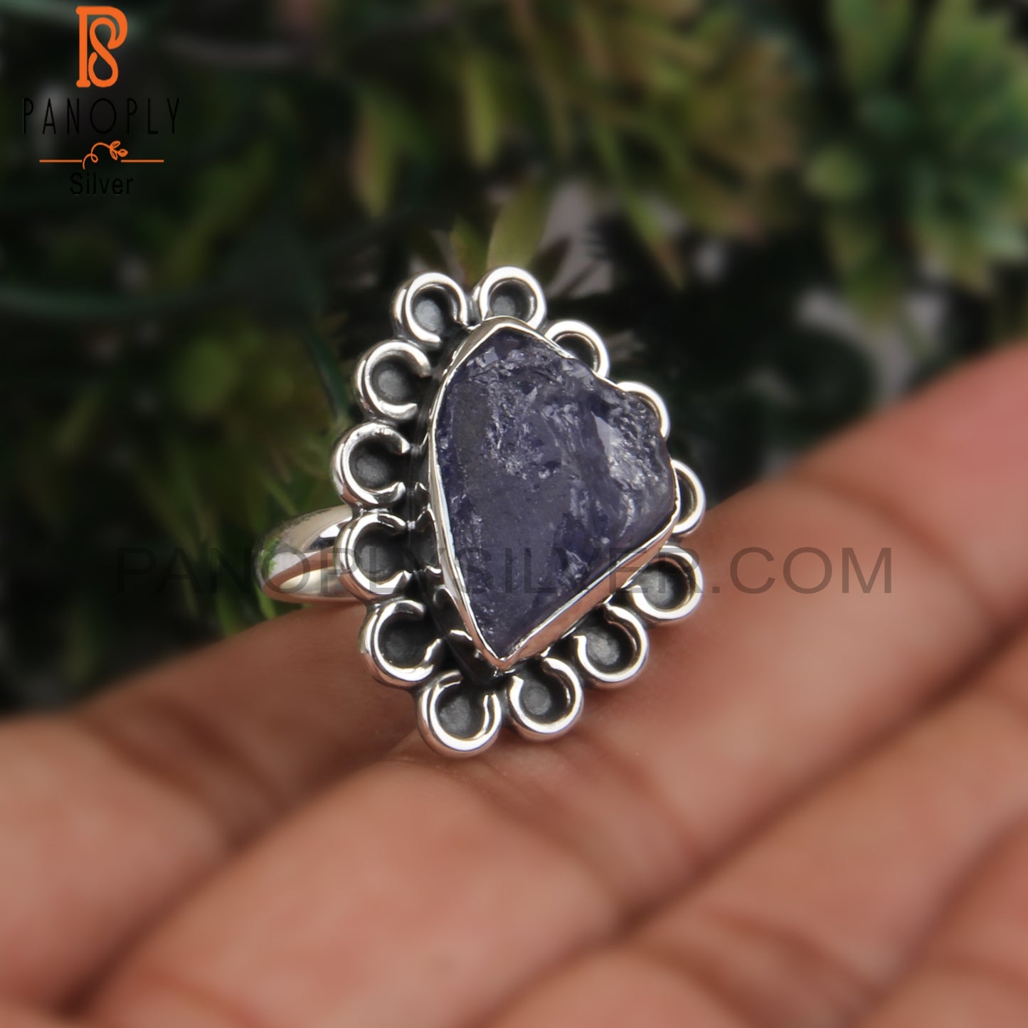 Tanzanite Rough Sterling Silver 925 Engagement Ring
