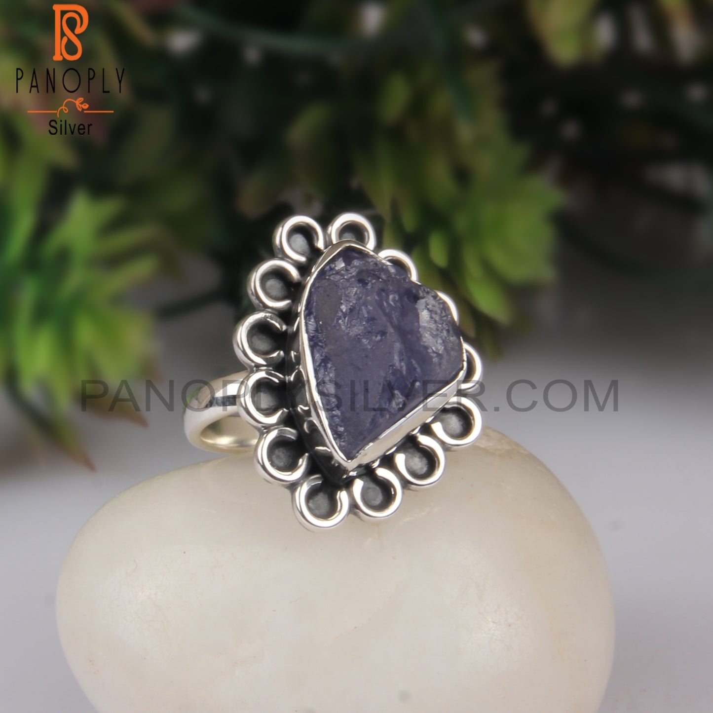 Tanzanite Rough Sterling Silver 925 Engagement Ring