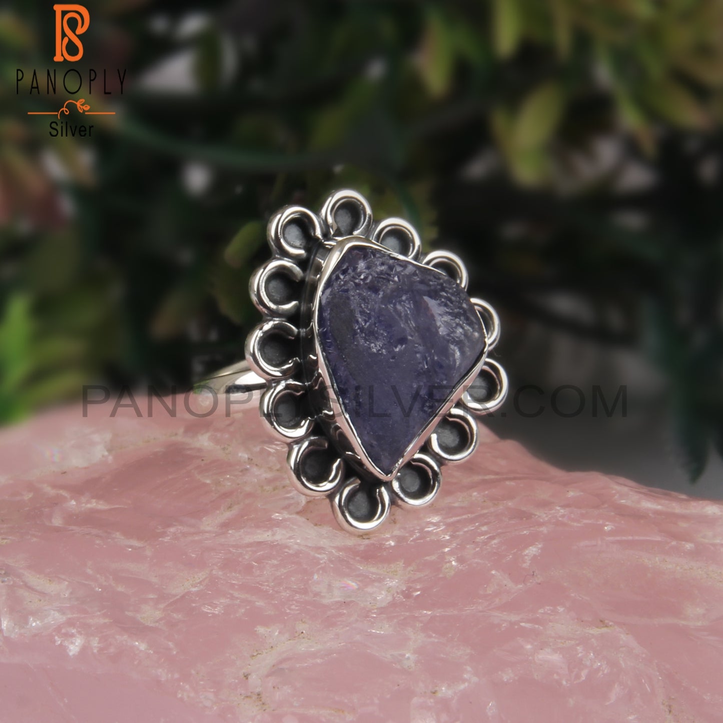Tanzanite Rough Sterling Silver 925 Engagement Ring