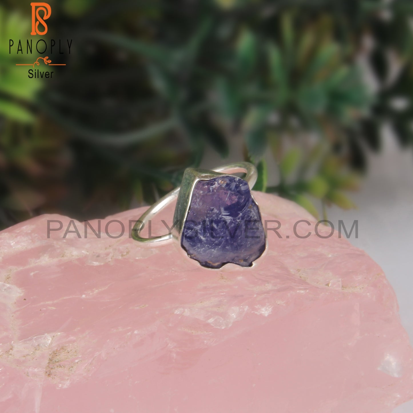 Rough Tanzanite 925 Sterling Silver Simple Ring
