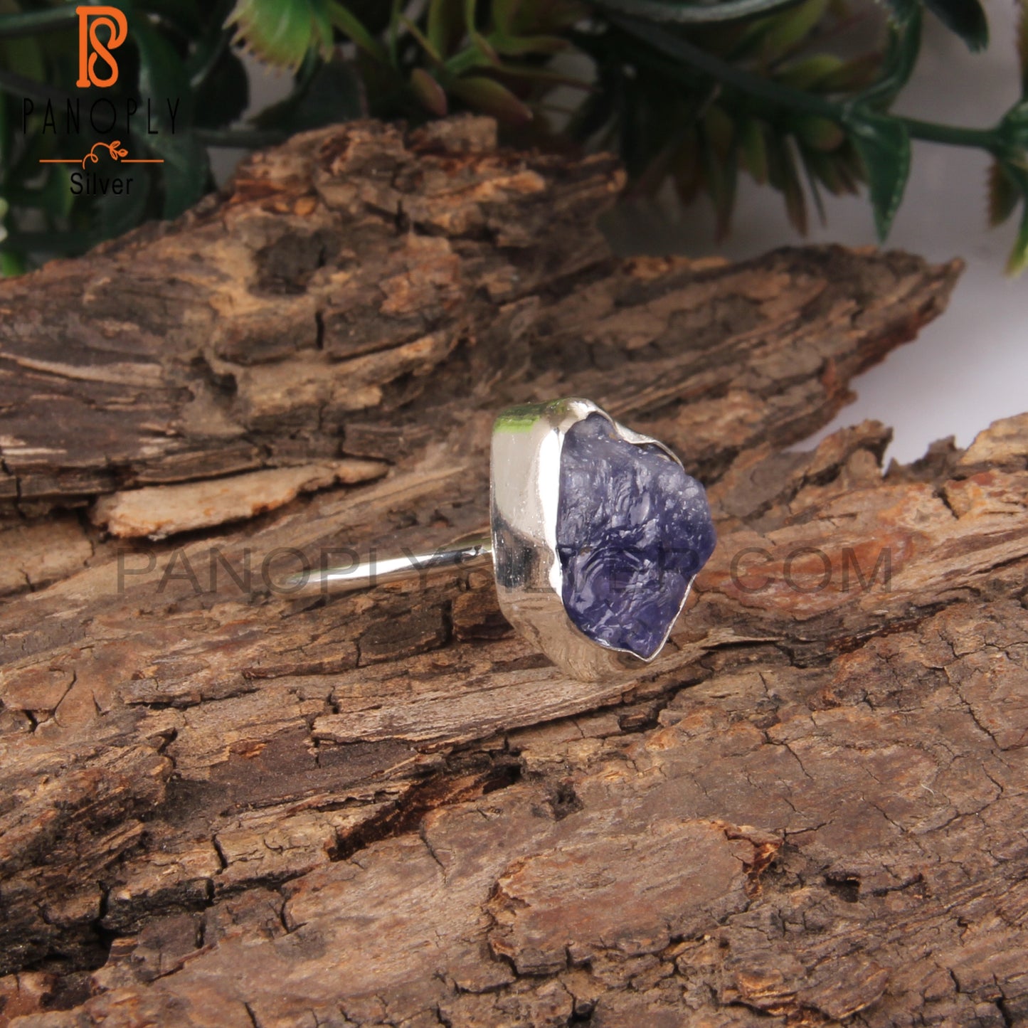 Rough Tanzanite 925 Sterling Silver Simple Ring