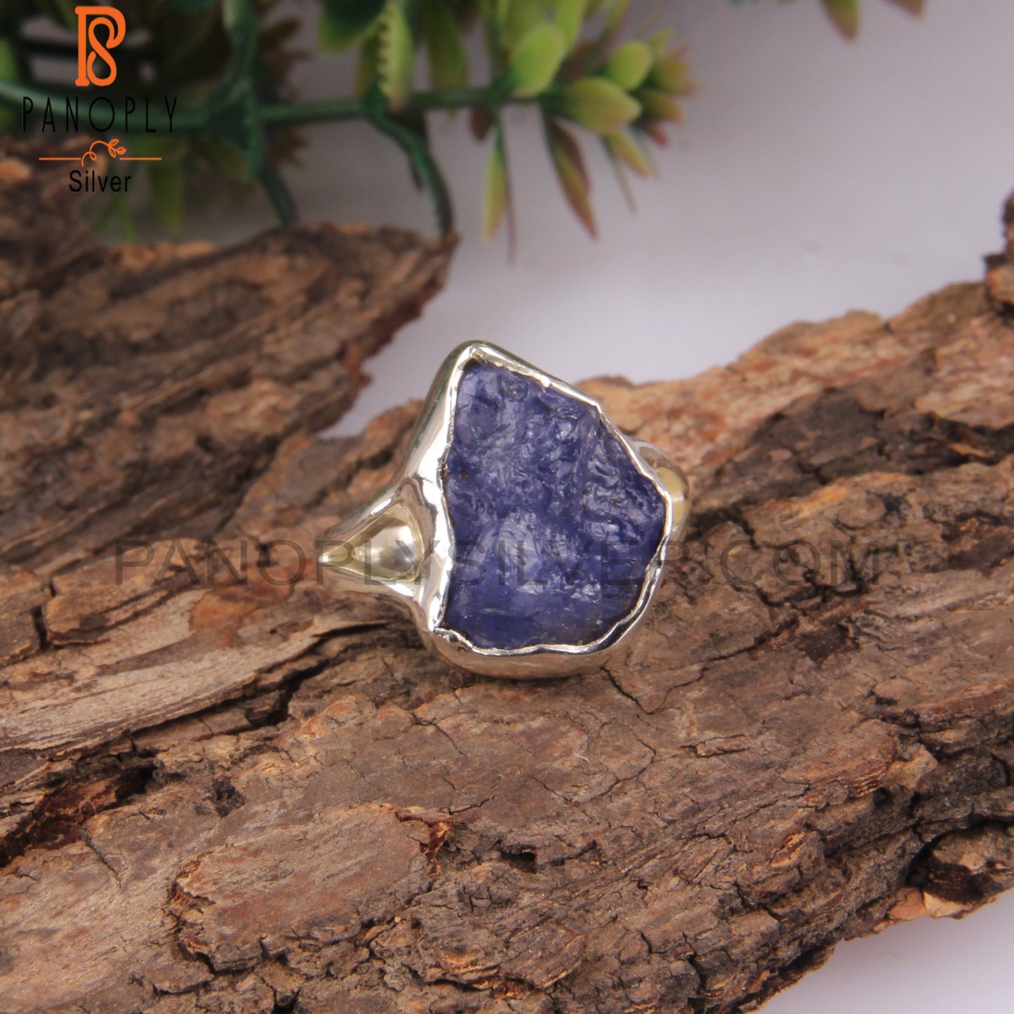 Rough Tanzanite Sterling Silver 925 Stamp Elegant Ring