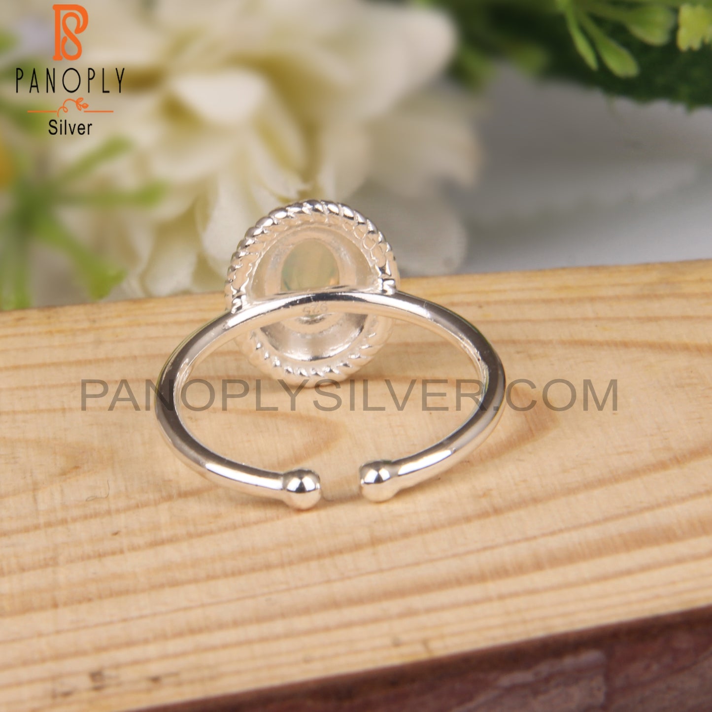 Ethiopian Opal Oval Shape 925 Sterling Silver Signet Ring