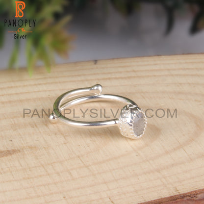 Oval Shape Labradorite 925 Sterling Silver Party Wear Ring