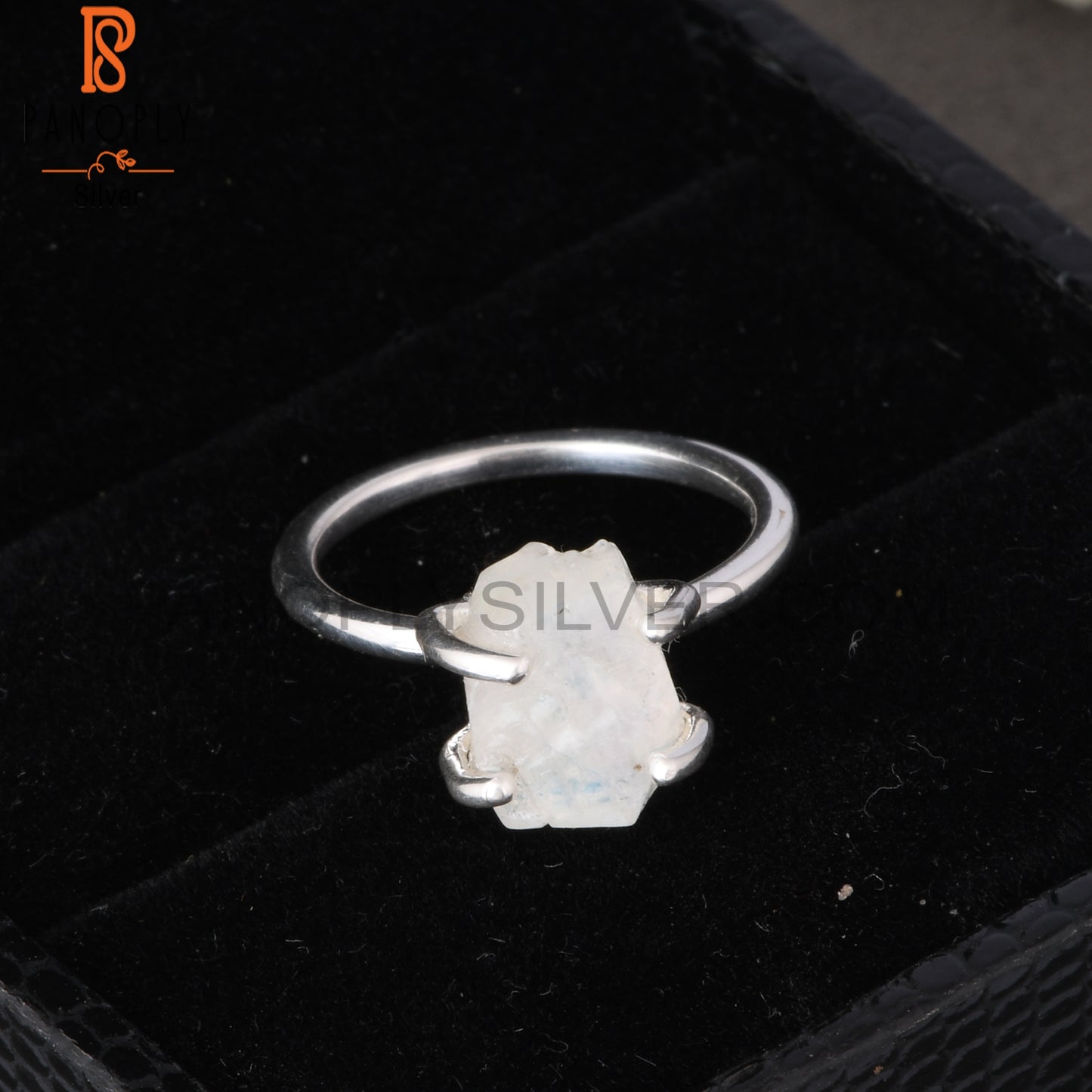 Rainbow Moonstone 925 Sterling Silver Ring