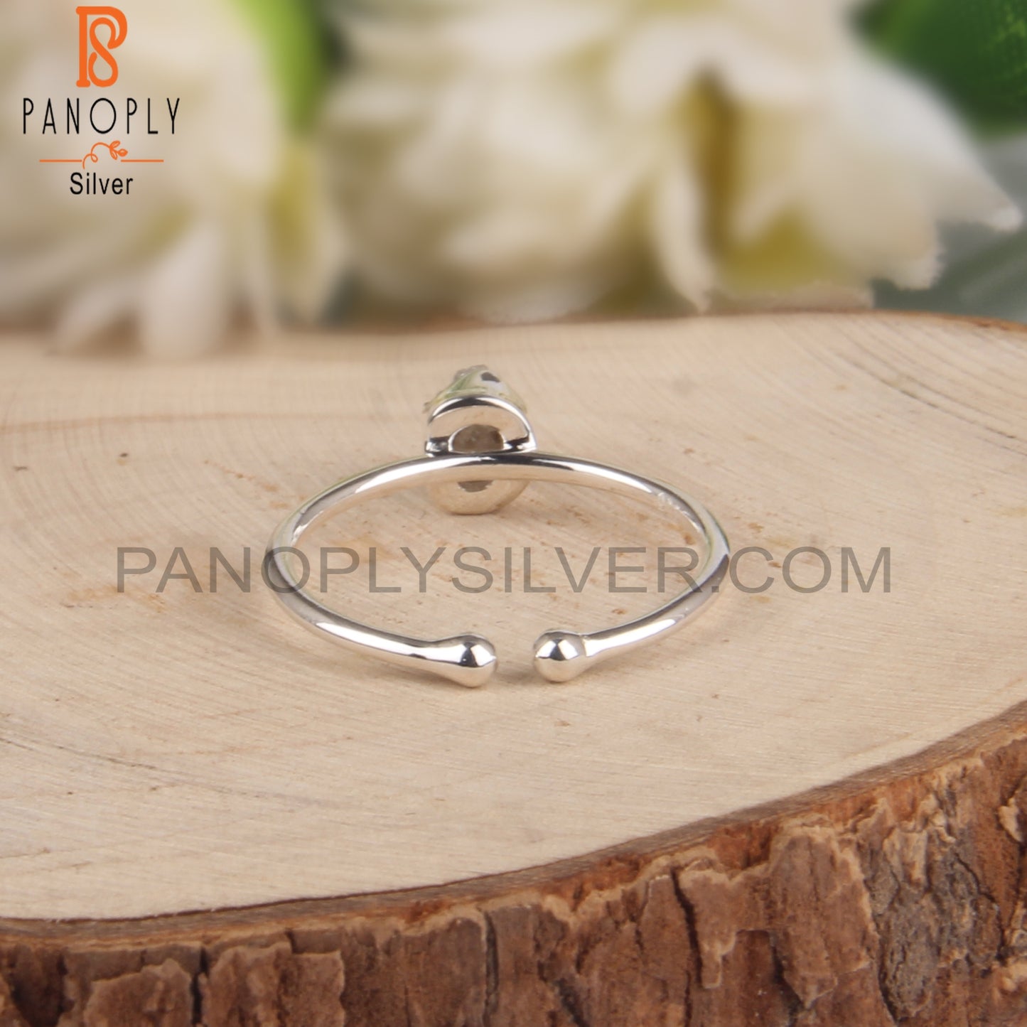 Rough Diamond 925 Sterling Silver Open Ring For Daily Wear