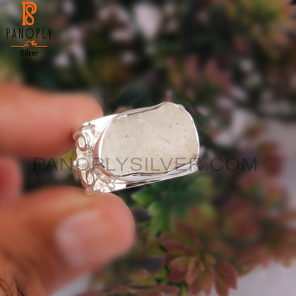 Libyan Desert Glass Gemstone 925 Sterling Silver Ring