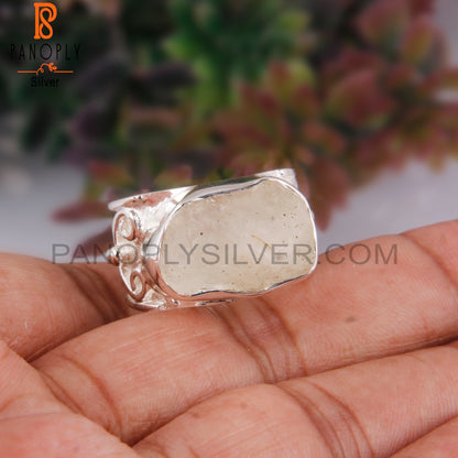 Libyan Desert Glass Gemstone 925 Sterling Silver Ring