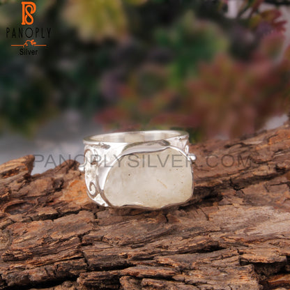 Libyan Desert Glass Gemstone 925 Sterling Silver Ring