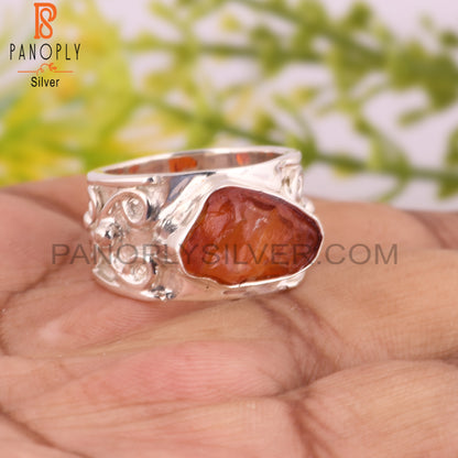 Carnelian Unique 925 Sterling Silver Ring