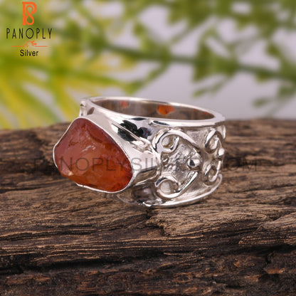 Carnelian Unique 925 Sterling Silver Ring