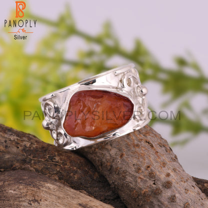 Carnelian Unique 925 Sterling Silver Ring