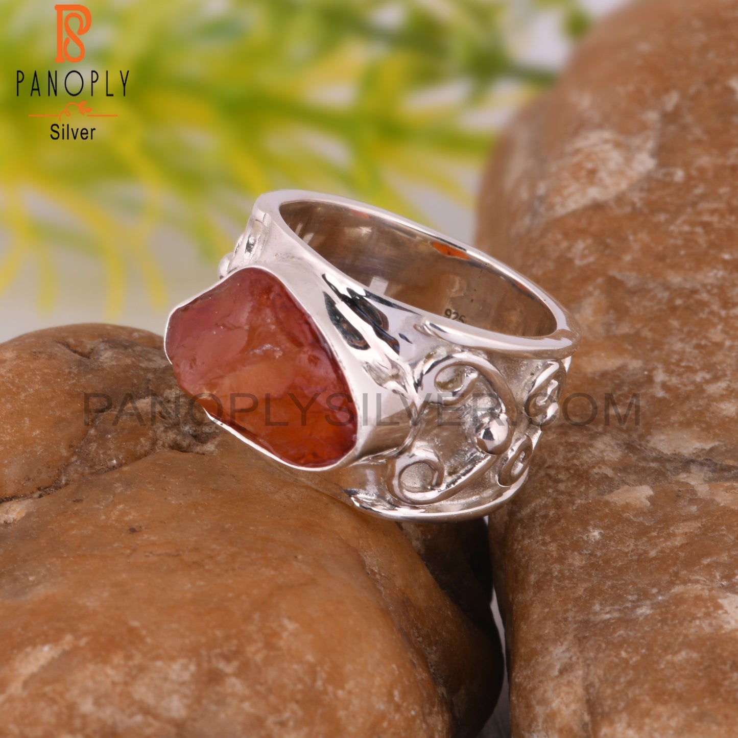 Carnelian Unique 925 Sterling Silver Ring