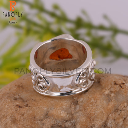 Carnelian Unique 925 Sterling Silver Ring
