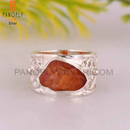 Carnelian Unique 925 Sterling Silver Ring