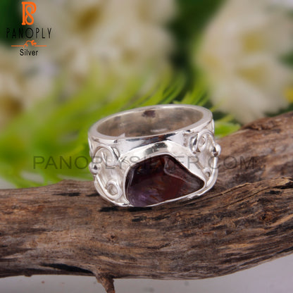 Super Seven Ginger Shape 925 Silver Hypoallergenic Ring