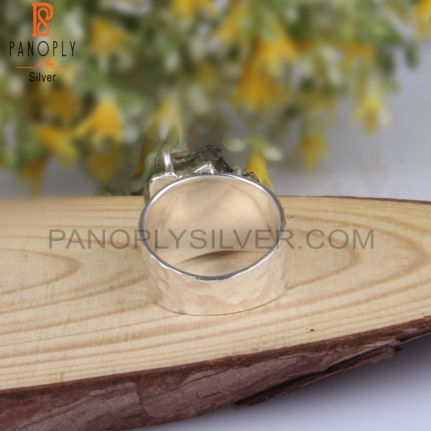 Moldavite Rough 925 Sterling Silver Casual Ring For Gift