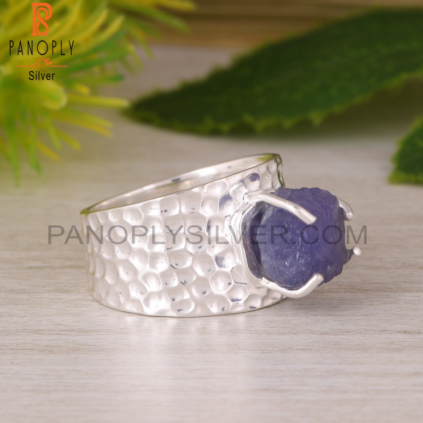 Tanzanite Signet Shape 925 Sterling Silver Ring