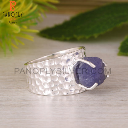 Tanzanite Signet Shape 925 Sterling Silver Ring