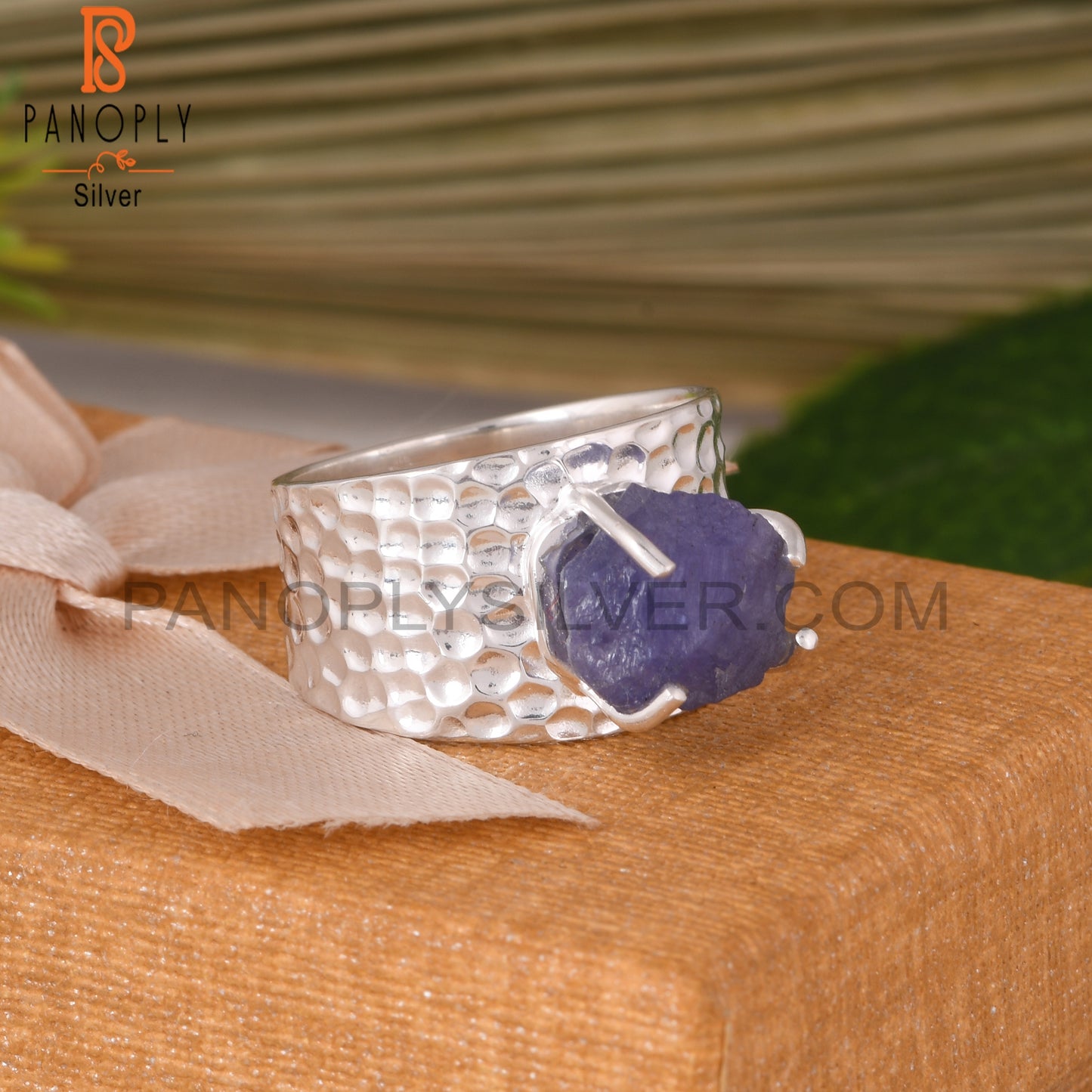 Tanzanite Signet Shape 925 Sterling Silver Ring