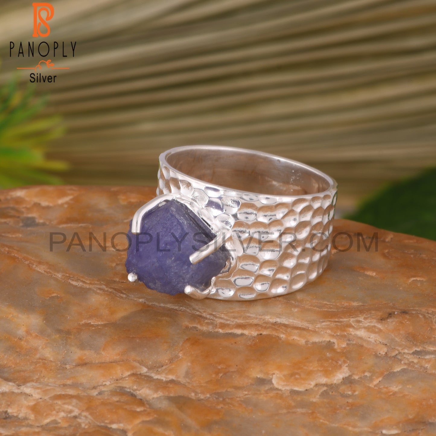 Tanzanite Signet Shape 925 Sterling Silver Ring
