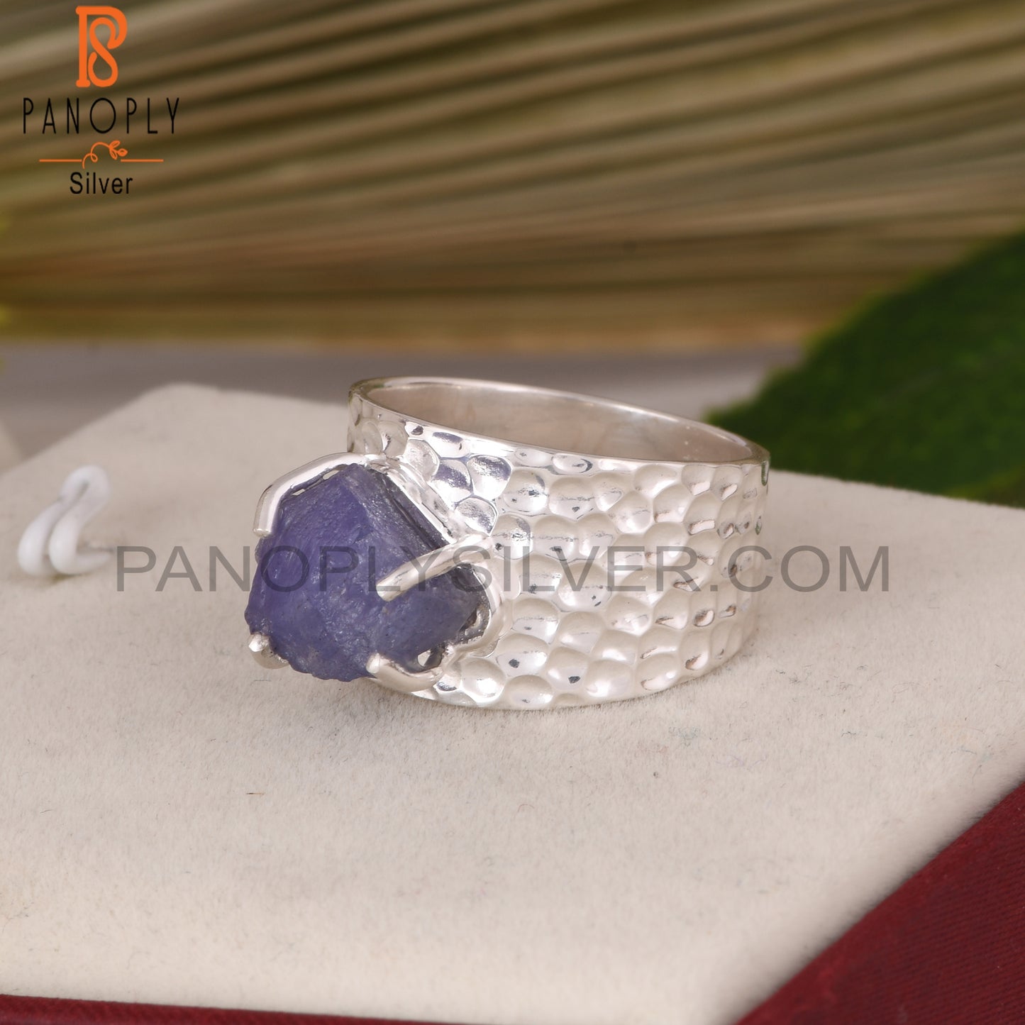 Tanzanite Signet Shape 925 Sterling Silver Ring