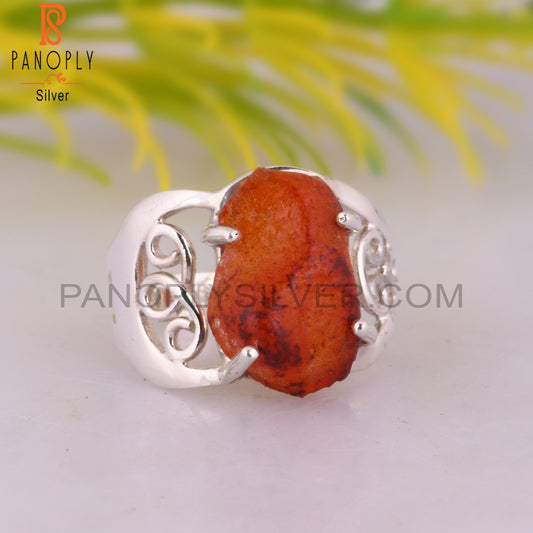 Carnelian Natural 925 Sterling Silver Ring