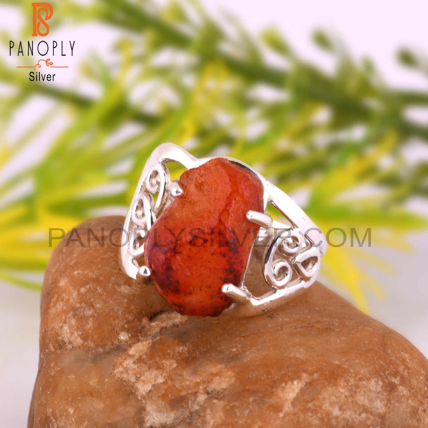 Carnelian Natural 925 Sterling Silver Ring