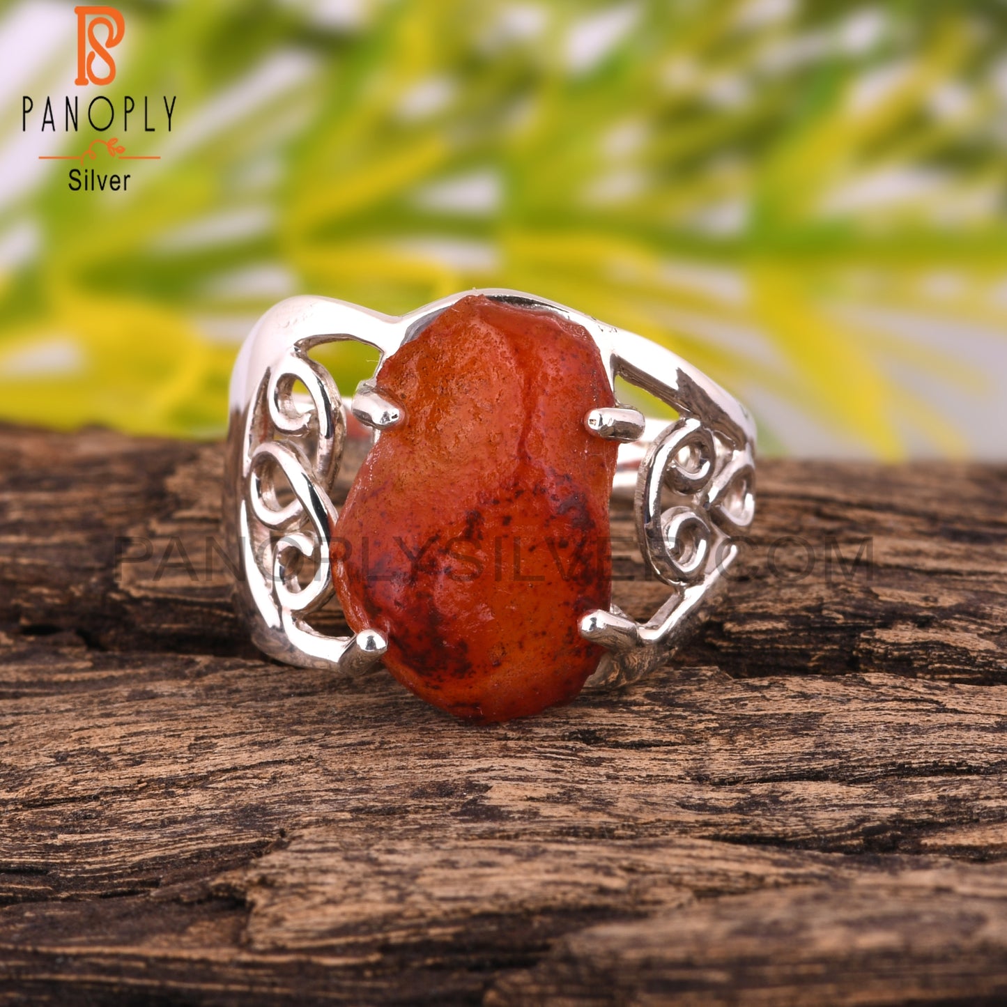 Carnelian Natural 925 Sterling Silver Ring