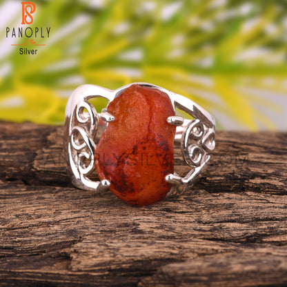 Carnelian Natural 925 Sterling Silver Ring