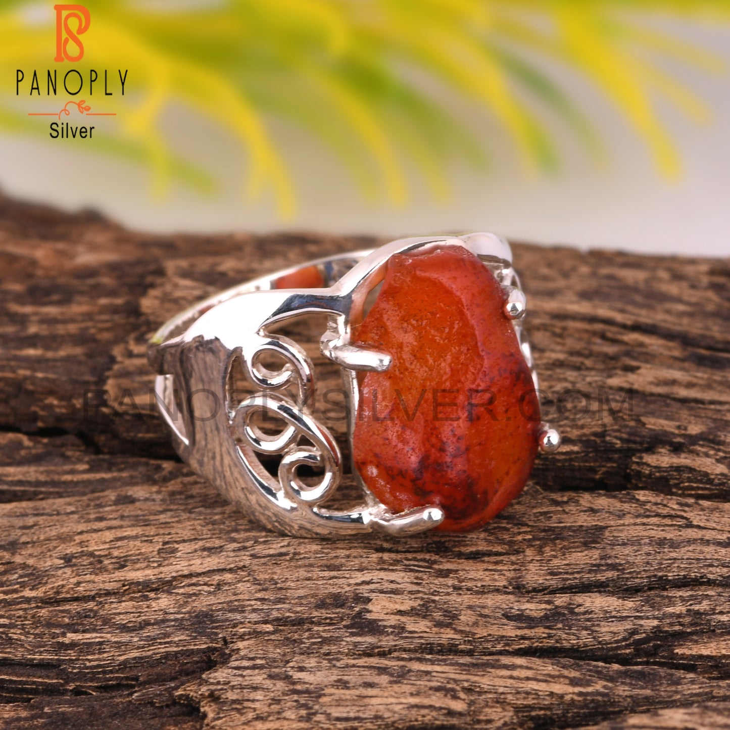 Carnelian Natural 925 Sterling Silver Ring