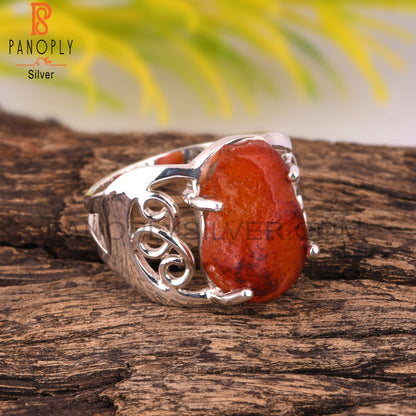 Carnelian Natural 925 Sterling Silver Ring