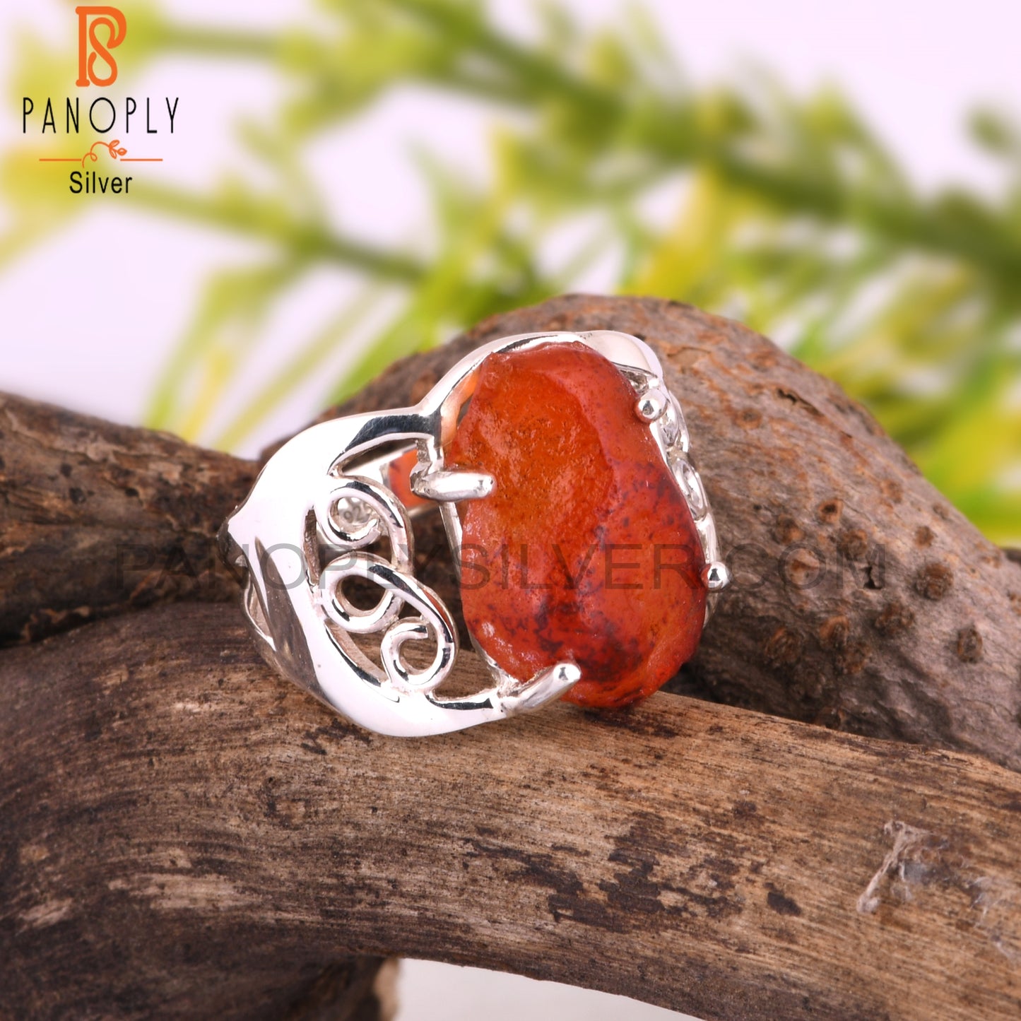 Carnelian Natural 925 Sterling Silver Ring