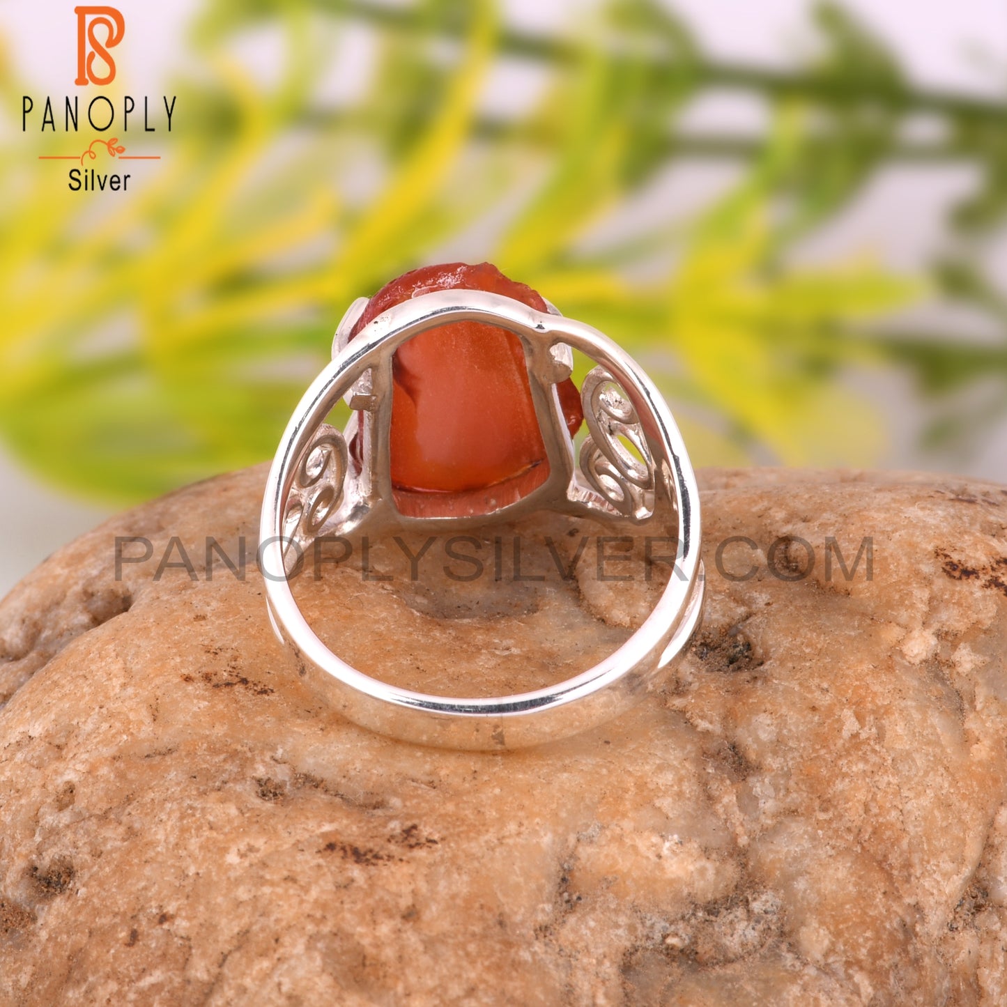 Carnelian Natural 925 Sterling Silver Ring