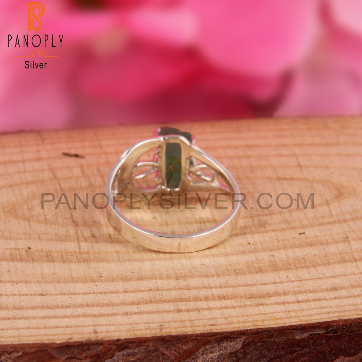Natural Emerald Rough 925 Sterling Silver Ring