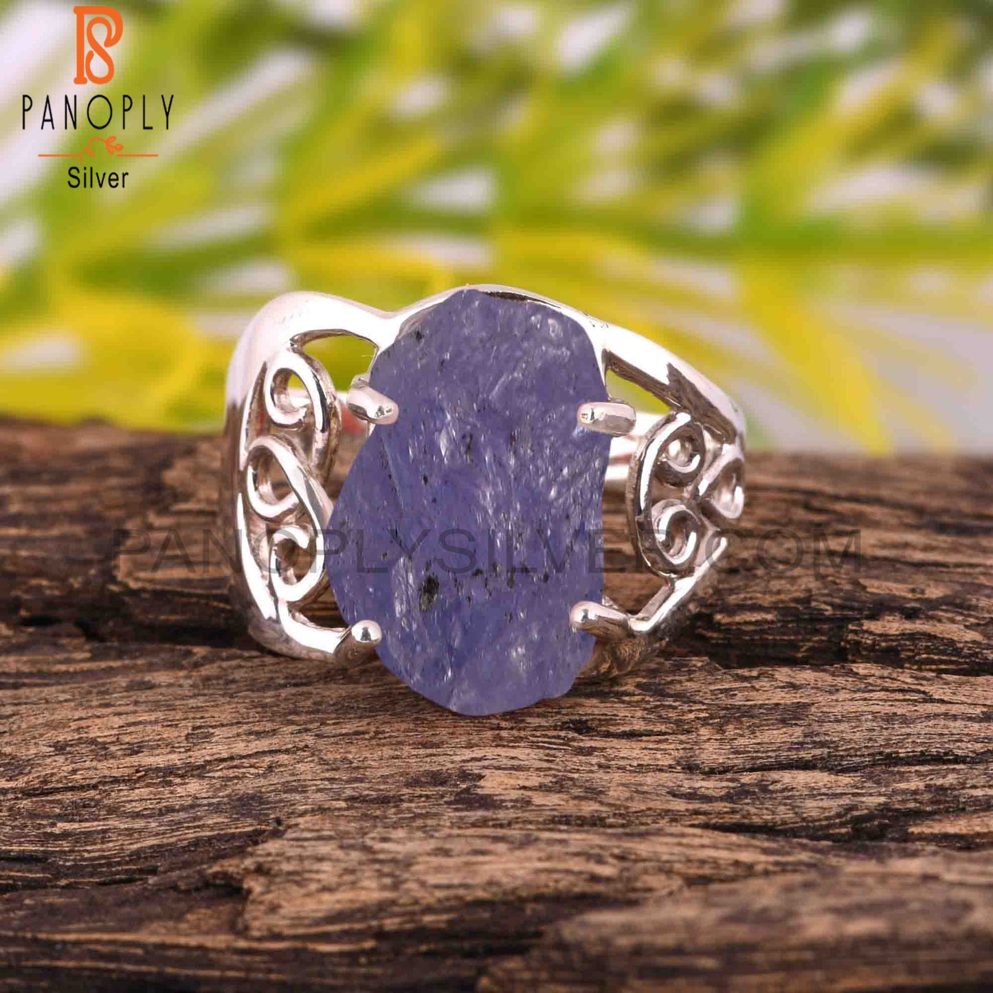 Branch Tanzanite Rough 925 Sterling Silver Ring