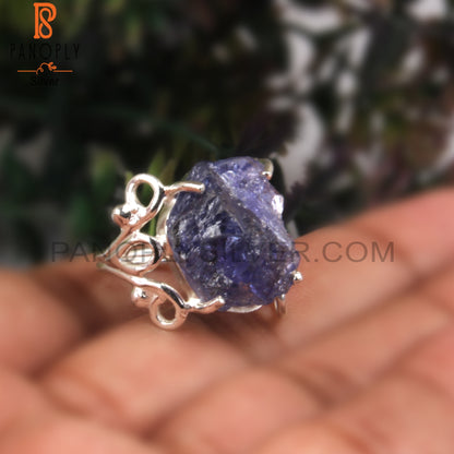 Tanzanite Rough 925 Sterling Silver Ring Band