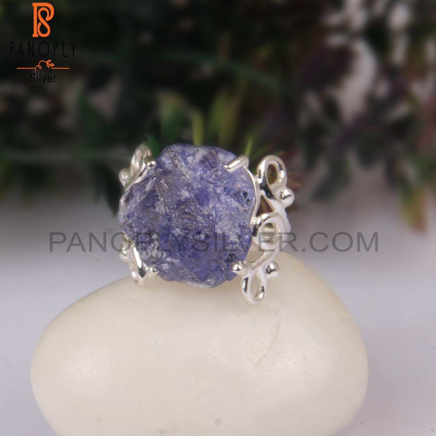 Tanzanite Rough 925 Sterling Silver Ring Band