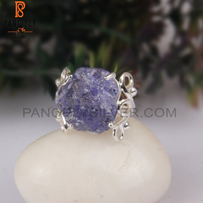 Tanzanite Rough 925 Sterling Silver Ring Band